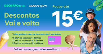 Posto de abastecimento da Moeve e a imagem de mãos a segurar 15 €